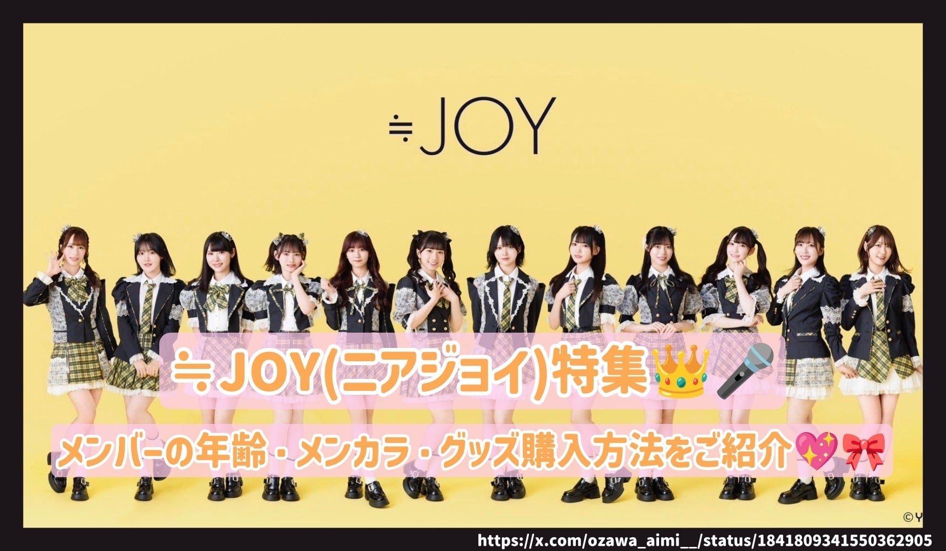 ≒JOY(ニアジョイ)メンバーの年齢・メンカラ・グッズ購入方法をご紹介