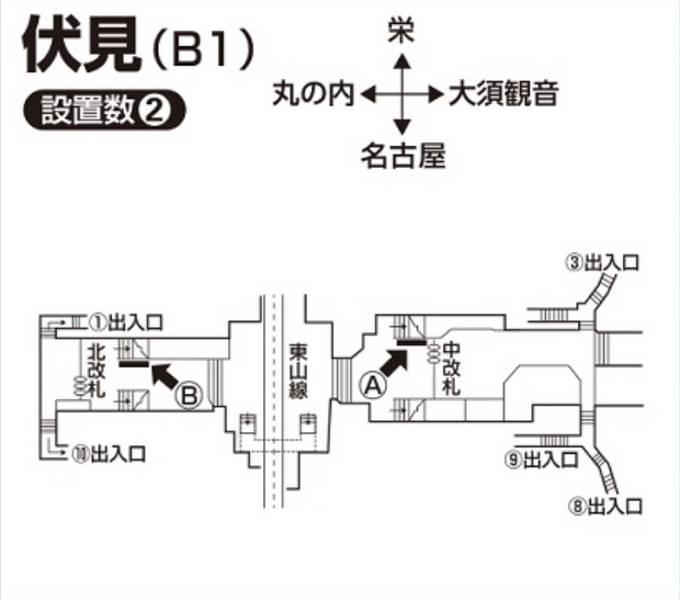 【地下鉄伏見駅】B0/B1ポスター