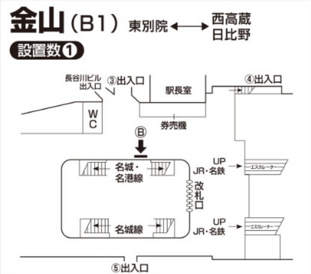 【地下鉄金山駅】B0/B1ポスター