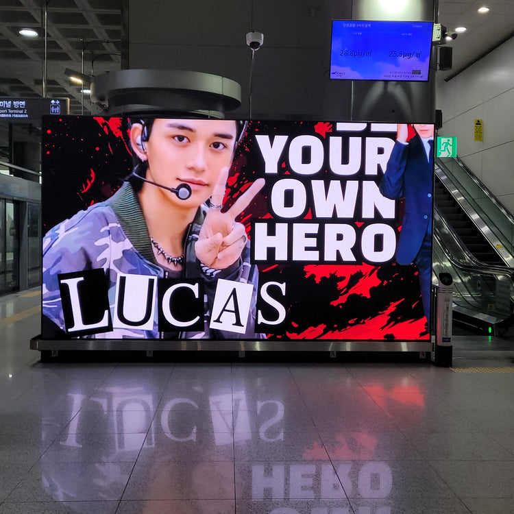 【LUCAS】仁川空港T1駅 空港鉄道デジタルサイネージ 推し広告事例（2026/04）